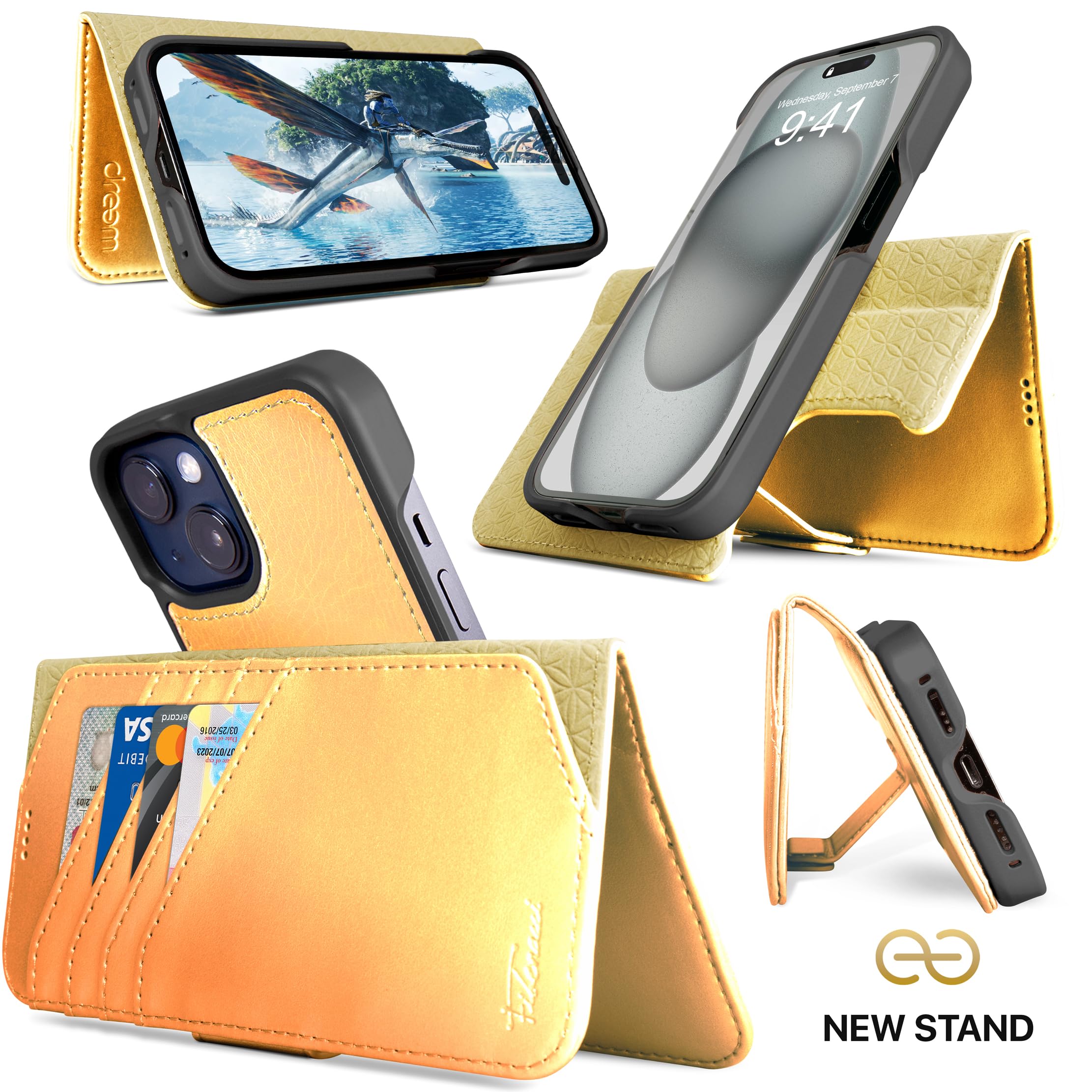 Amazon.co.jp: Dreem iphone 15 plus ケースウォレット、画期的な